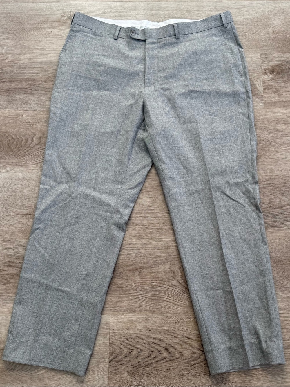 Suitsupply Brescia Pants Men's ACTUAL SIZE 38x27 US Gray 100% Wool Textured